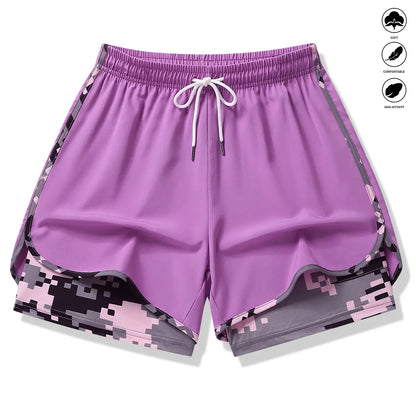 3-Pack Women's Casual Athletic Shorts with Built-In Liner and Adjustable Drawstring Waistband - Ideal for Outdoor Sports, Fitness, Running, and Everyday Wear
