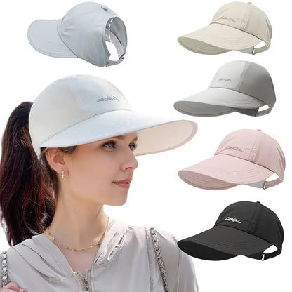2-Pack Lightweight UPF Sun Protection Baseball Hat for Men and Women - Adjustable Velcro Closure, Wide Brim Outdoor Sports Hat, All-Season Elastic Design (White/Gray/Black)