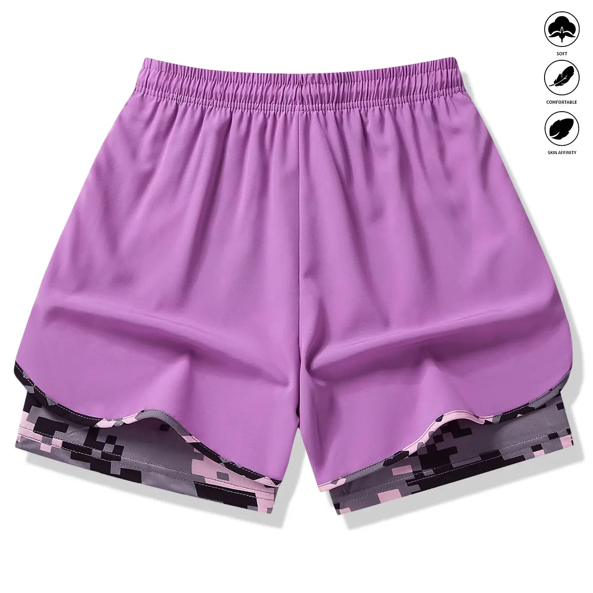 3-Pack Women's Casual Athletic Shorts with Built-In Liner and Adjustable Drawstring Waistband - Ideal for Outdoor Sports, Fitness, Running, and Everyday Wear