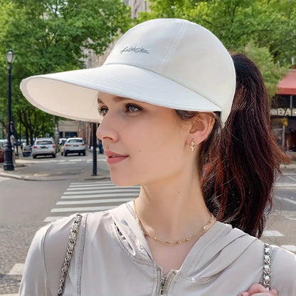2-Pack Lightweight UPF Sun Protection Baseball Hat for Men and Women - Adjustable Velcro Closure, Wide Brim Outdoor Sports Hat, All-Season Elastic Design (White/Gray/Black)