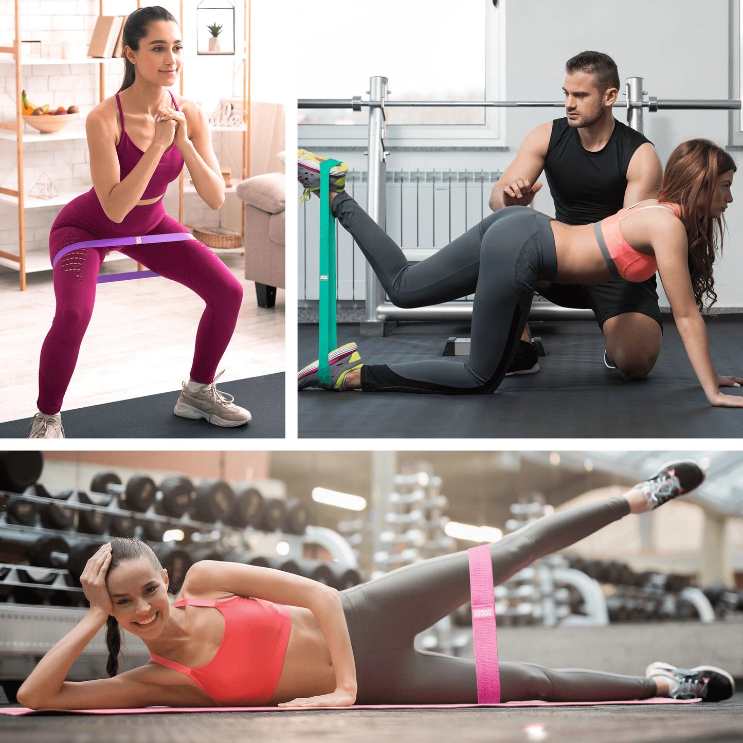 Xgear Women's Fitness Set of 3 Butt and Hip Exercise Bands