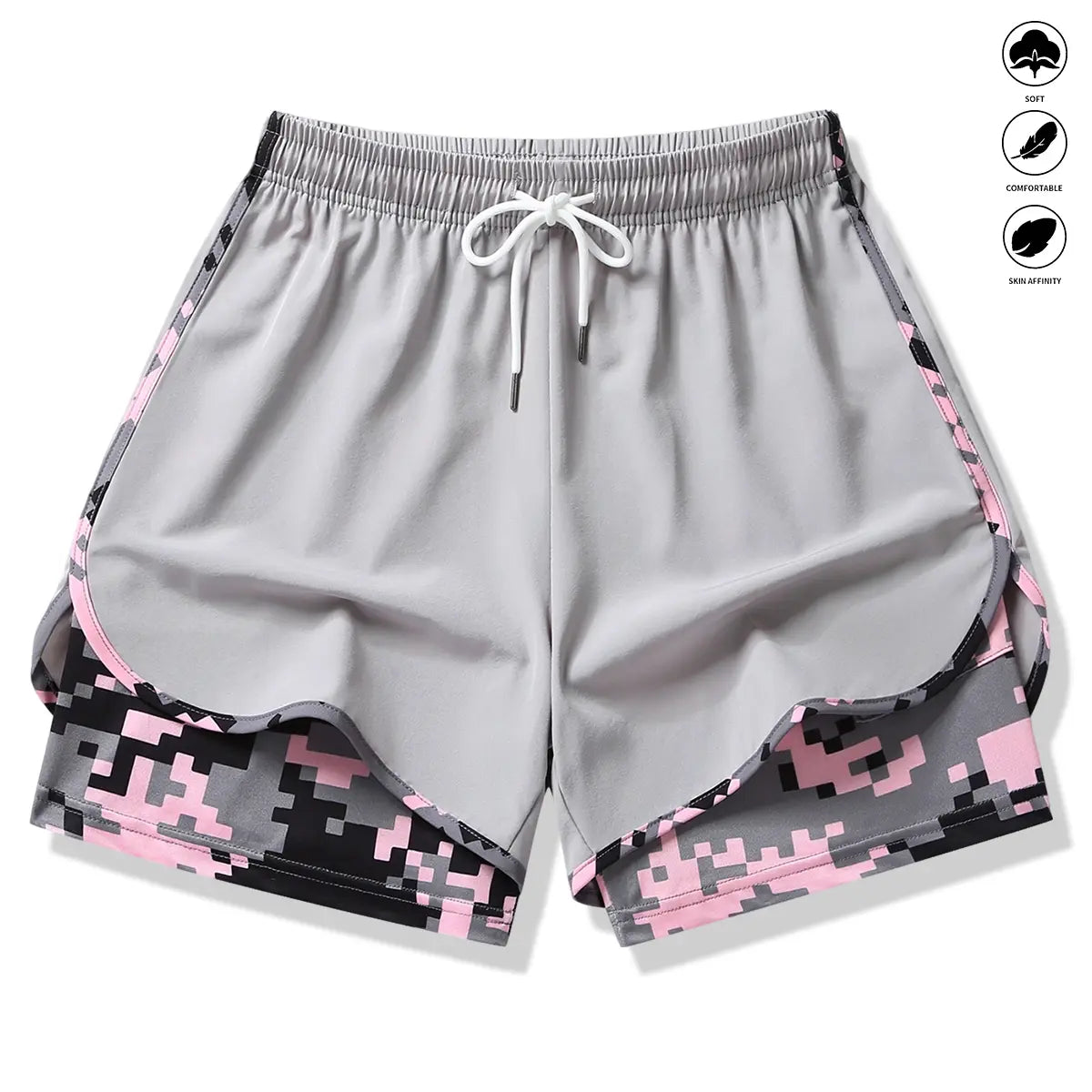 3-Pack Women's Casual Athletic Shorts with Built-In Liner and Adjustable Drawstring Waistband - Ideal for Outdoor Sports, Fitness, Running, and Everyday Wear